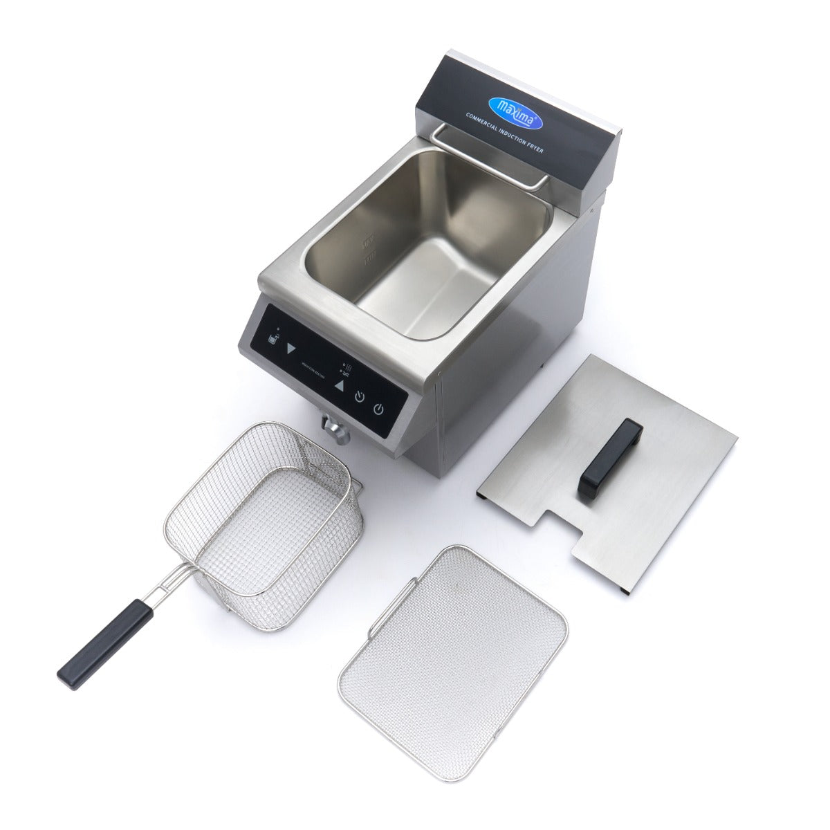 Maxima Frituurpan - 8 L - 1 Mand - Inductie - met Tapkraan