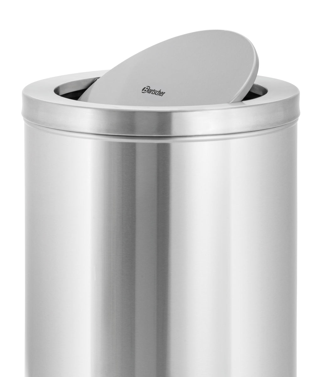 Bartscher Stainless steel Garbage Bin 52L with Swing lid - RVSVoordeel