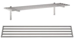 Combisteel Open Tube Wall Shelf 30cm Deep - Leg - Supported mount included - RVSVoordeel