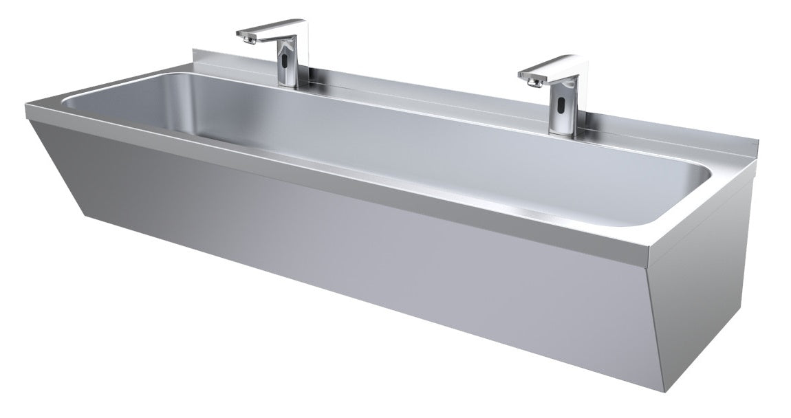 Combisteel Stainless Steel Sink - 120 cm Width - 2 pre - drilled tap hole - RVSVoordeel