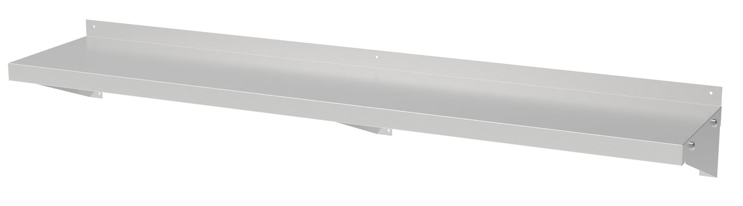 Combisteel Wall Shelf 40cm Deep - Triangle Bracket Mount included - RVSVoordeel