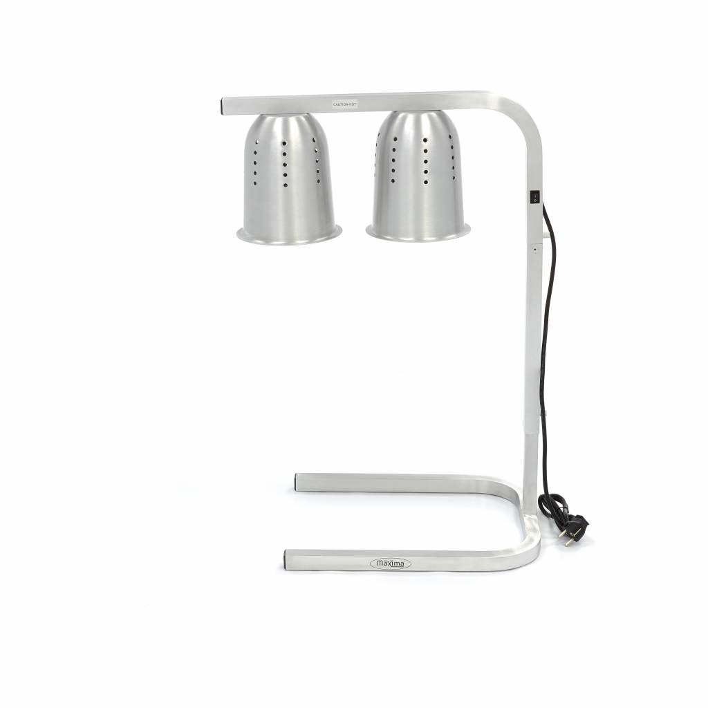 Heating Lamp with 2 Lamps - incl 2 Lamps and 1 x 1/1 GN container - RVSVoordeel