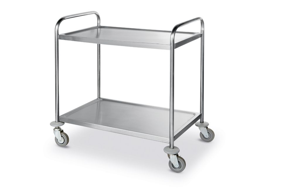 Hendi Stainless Steel Serving Trolley - 2 Shelves - RVSVoordeel