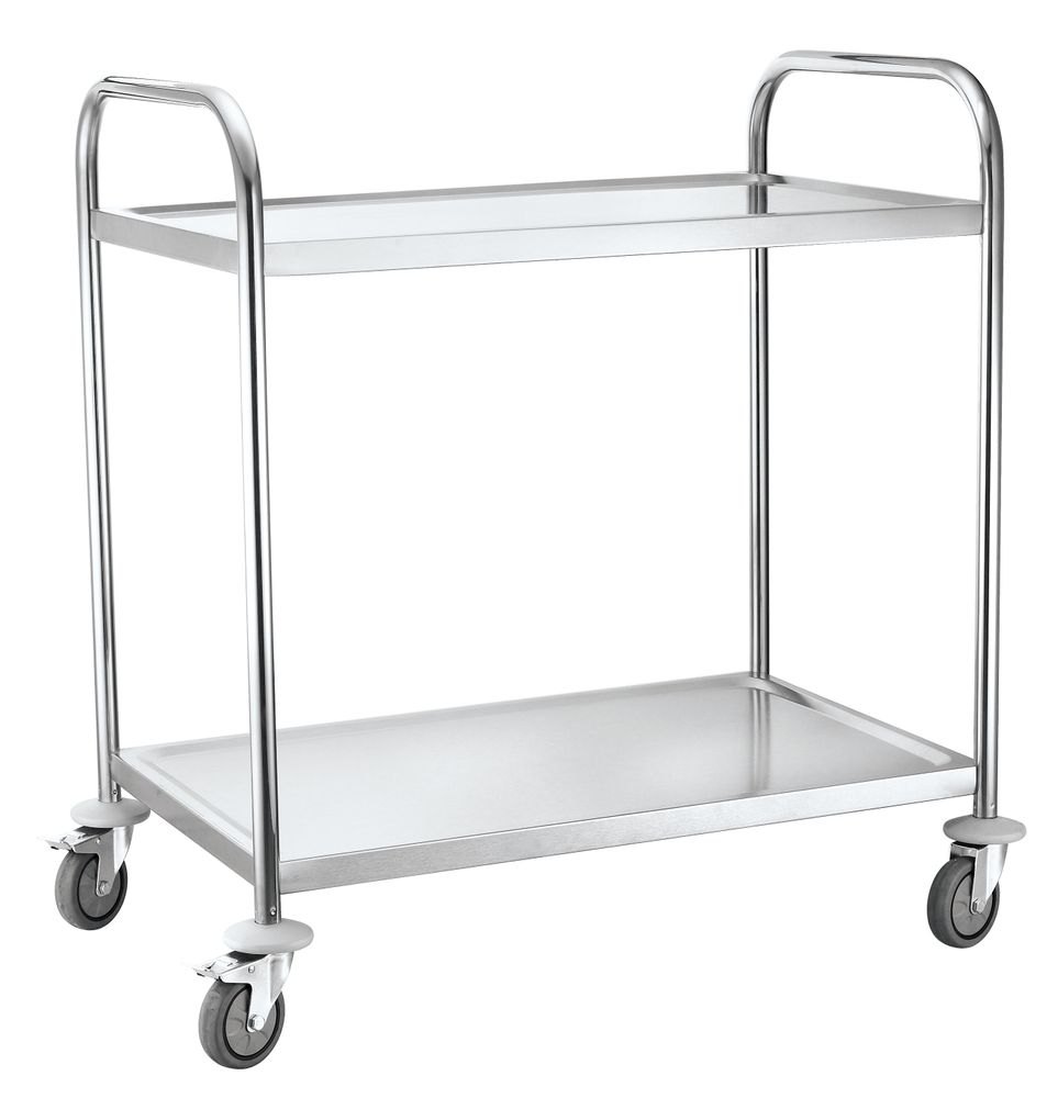 Hendi Stainless Steel Serving Trolley - 2 Shelves - RVSVoordeel