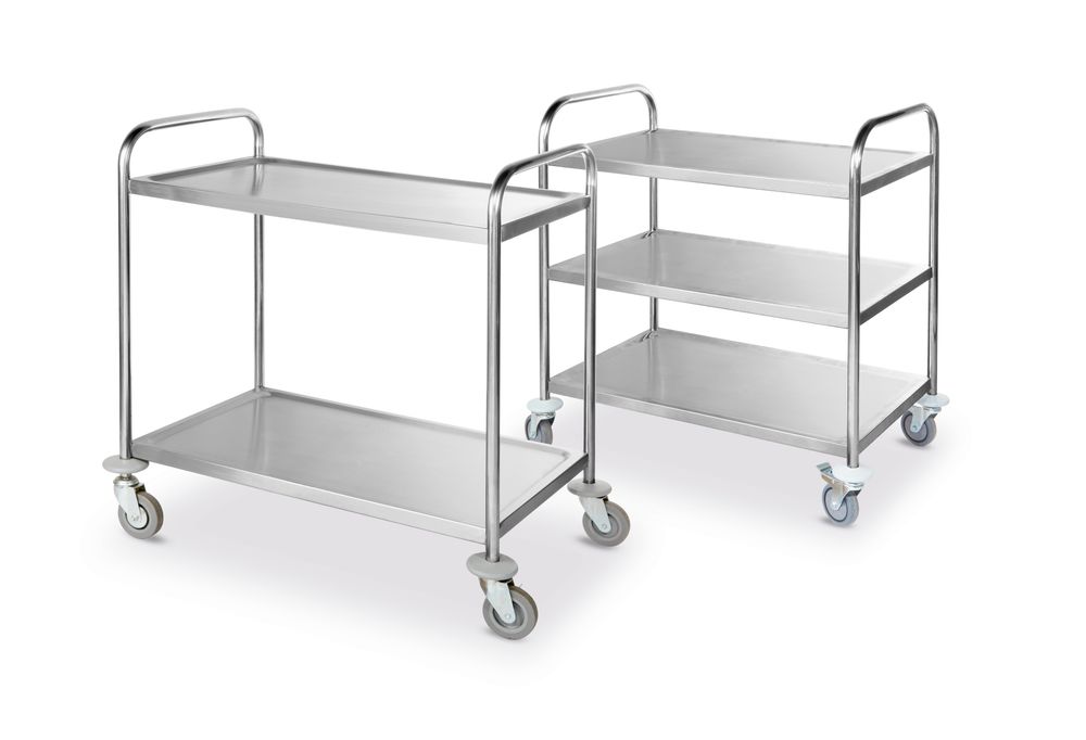 Hendi Stainless Steel Serving Trolley - 2 Shelves - RVSVoordeel