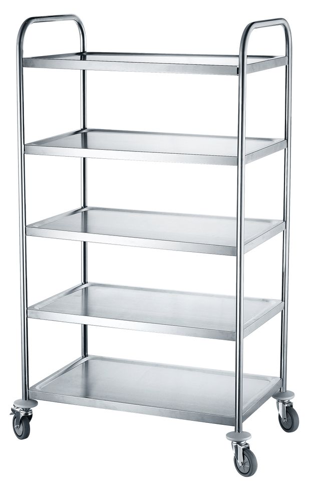 Hendi Stainless Steel Serving Trolley - 5 Shelves - RVSVoordeel