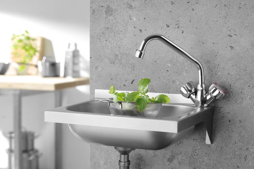 Hendi Stainless Steel Sink - 40 cm Width - 1 pre - drilled tap hole - RVSVoordeel