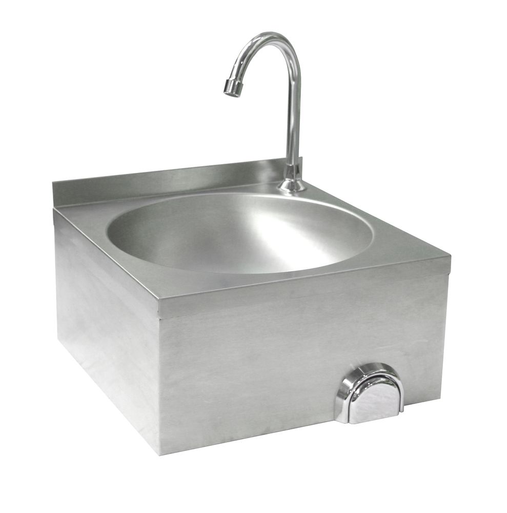 Hendi Stainless Steel Sink with Tap - Knee Operated - RVSVoordeel