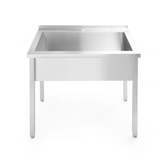 Hendi Stainless Steel Table with Sink 60cm Depth - Full Width Sink - Collapsable - RVSVoordeel
