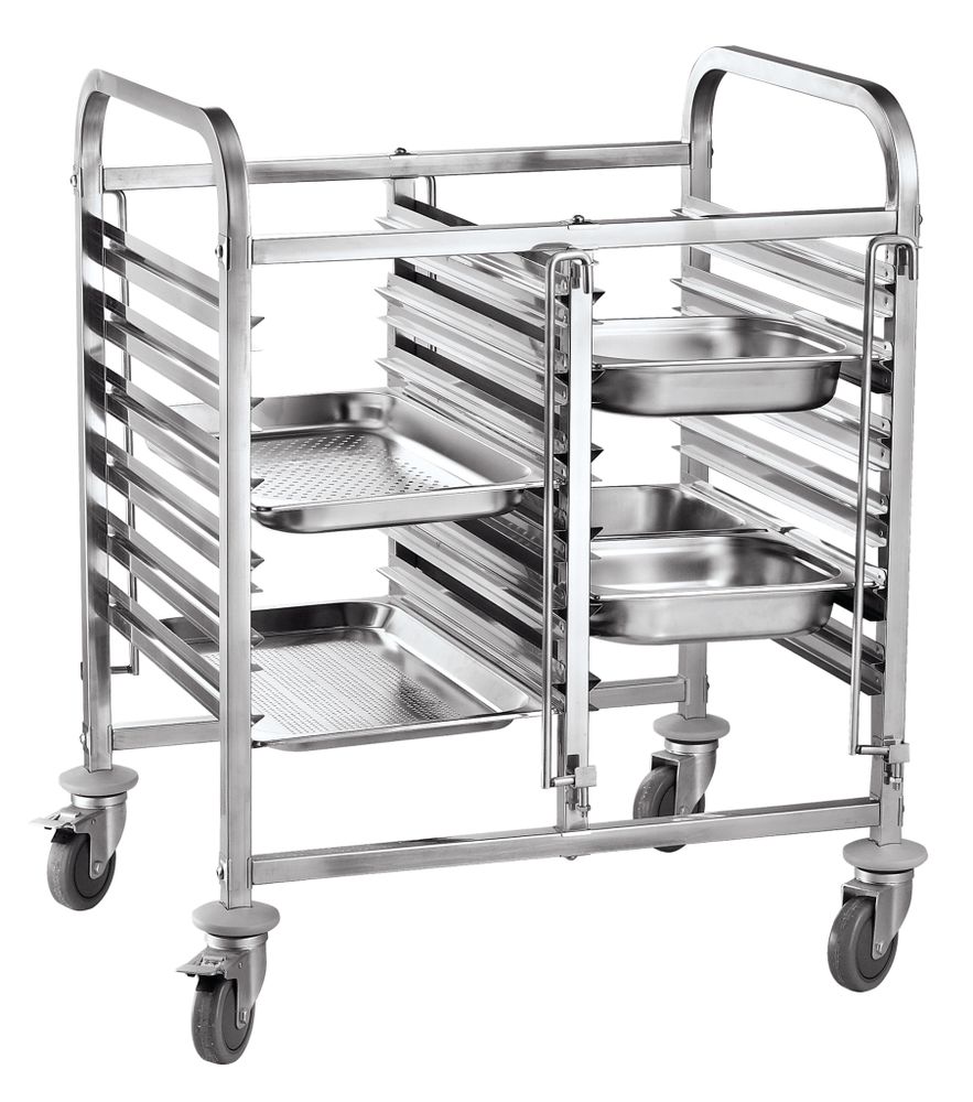 Hendi Tray Trolley - Gastronorm - Fits 12 x 1/1 GN Trays - excl GN Trays - RVSVoordeel