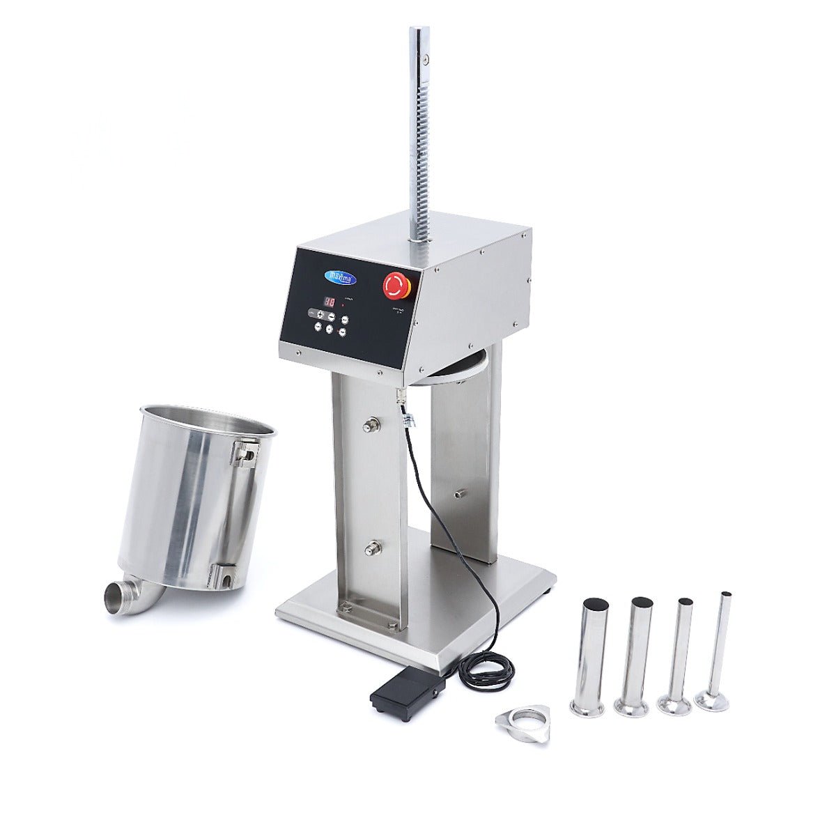 Maxima Automatic Sausage Filler 10L - Digital Display - incl 4 Filling Tubes - RVSVoordeel