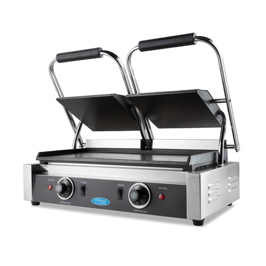 Maxima Contact Grill 2x 22cm Smooth - Double Grill Plate - RVSVoordeel