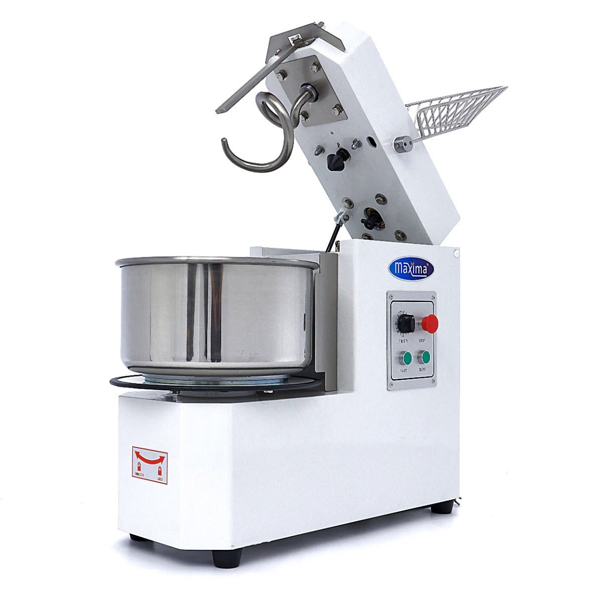Maxima Dough Mixer 20L - Up to 12kg Dough - 2 Speeds - Removable Bowl - RVSVoordeel