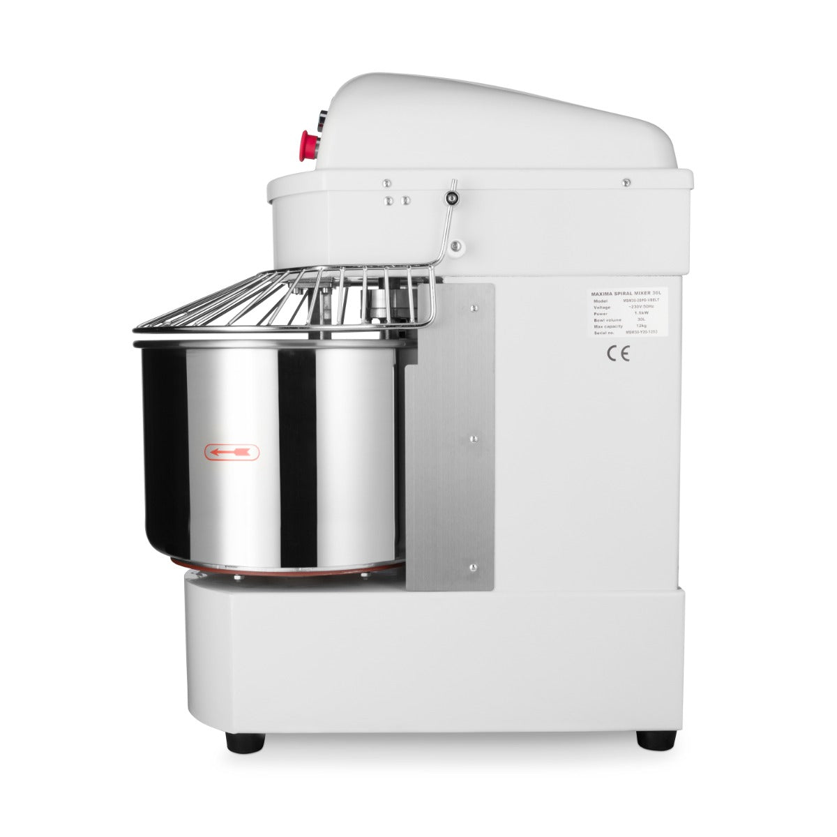 Maxima Dough Mixer 30L - Up to 19kg Dough - 2 Speeds - RVSVoordeel