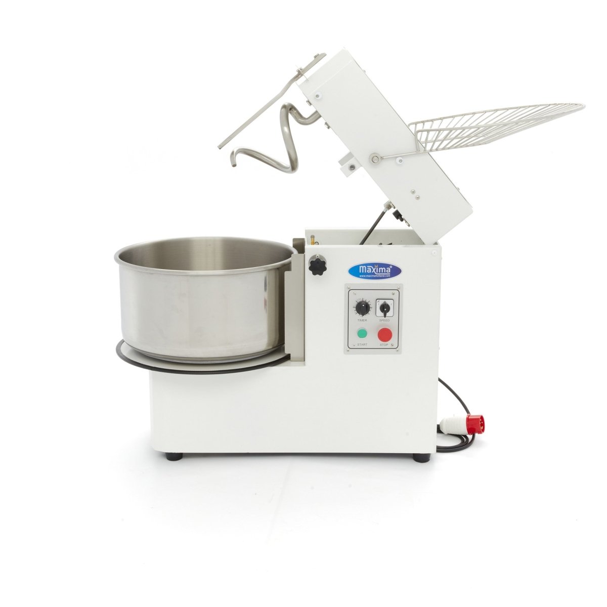 Maxima Dough Mixer 50L - Up to 30kg Dough - 2 Speeds - Removable Bowl - 400V - RVSVoordeel