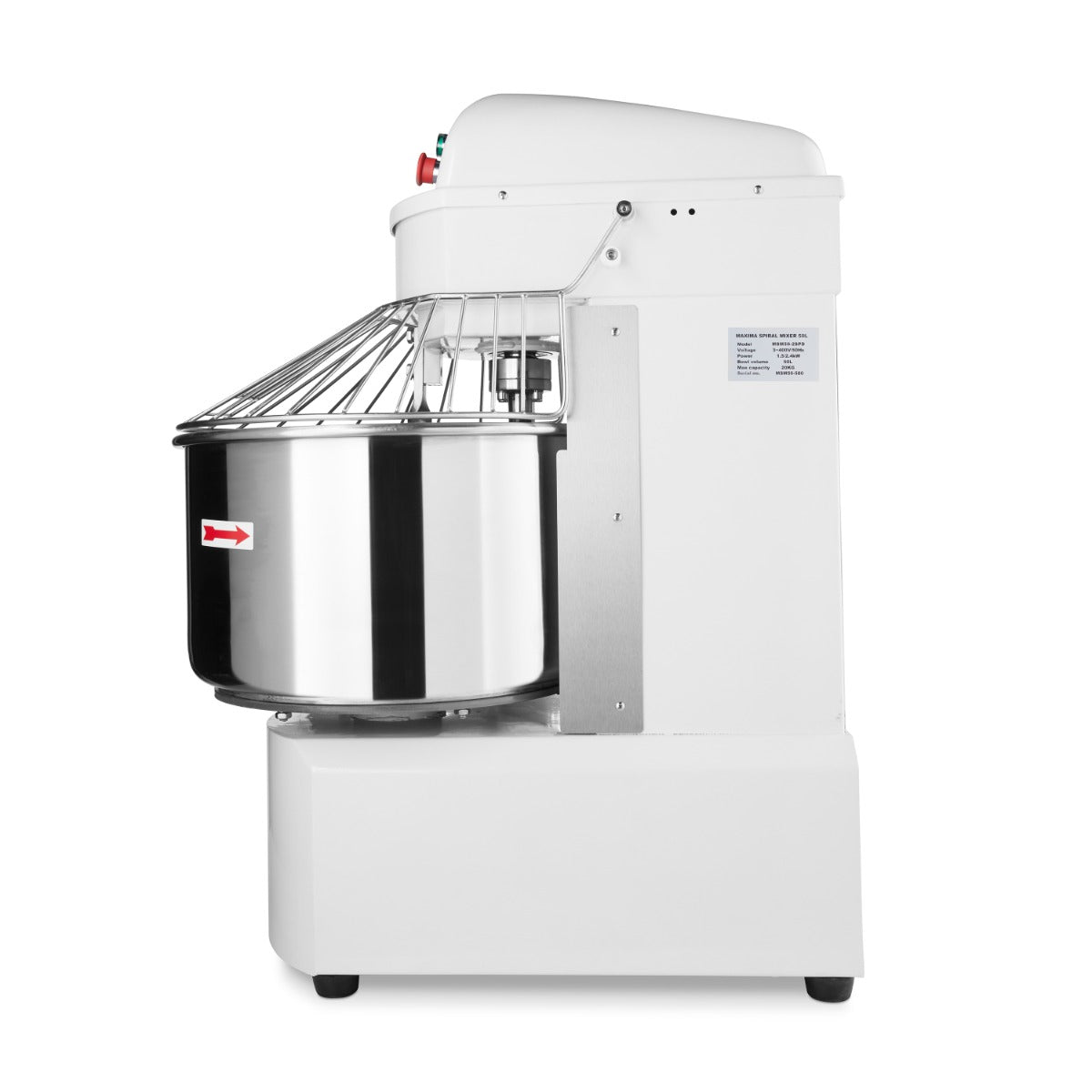 Maxima Dough Mixer 50L - Up to 32kg Dough - 2 Speeds - RVSVoordeel