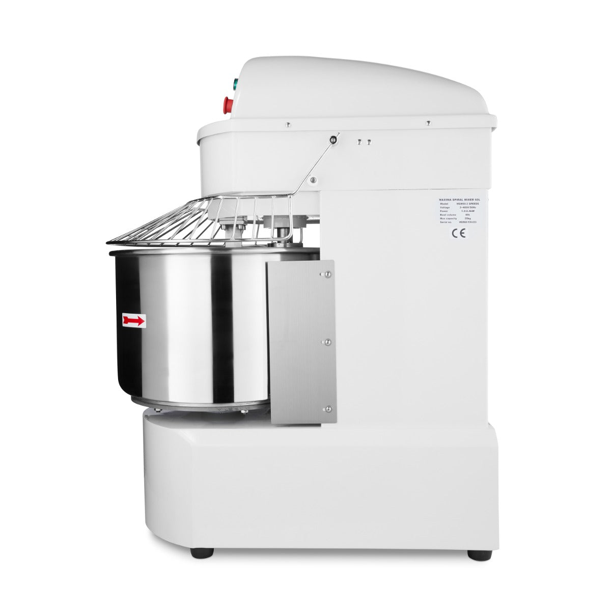Maxima Dough Mixer 60L - Up to 38kg Dough - 2 Speeds - 400V - RVSVoordeel