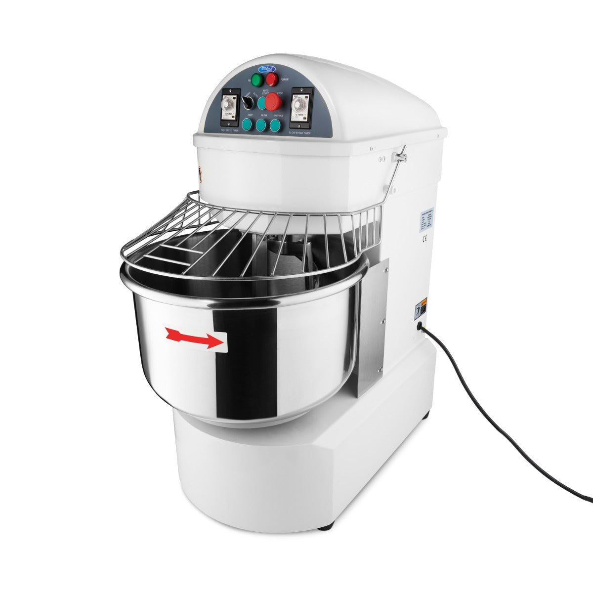 Maxima Dough Mixer 75L - Up to 48kg Dough - 2 Speeds - 400V - RVSVoordeel