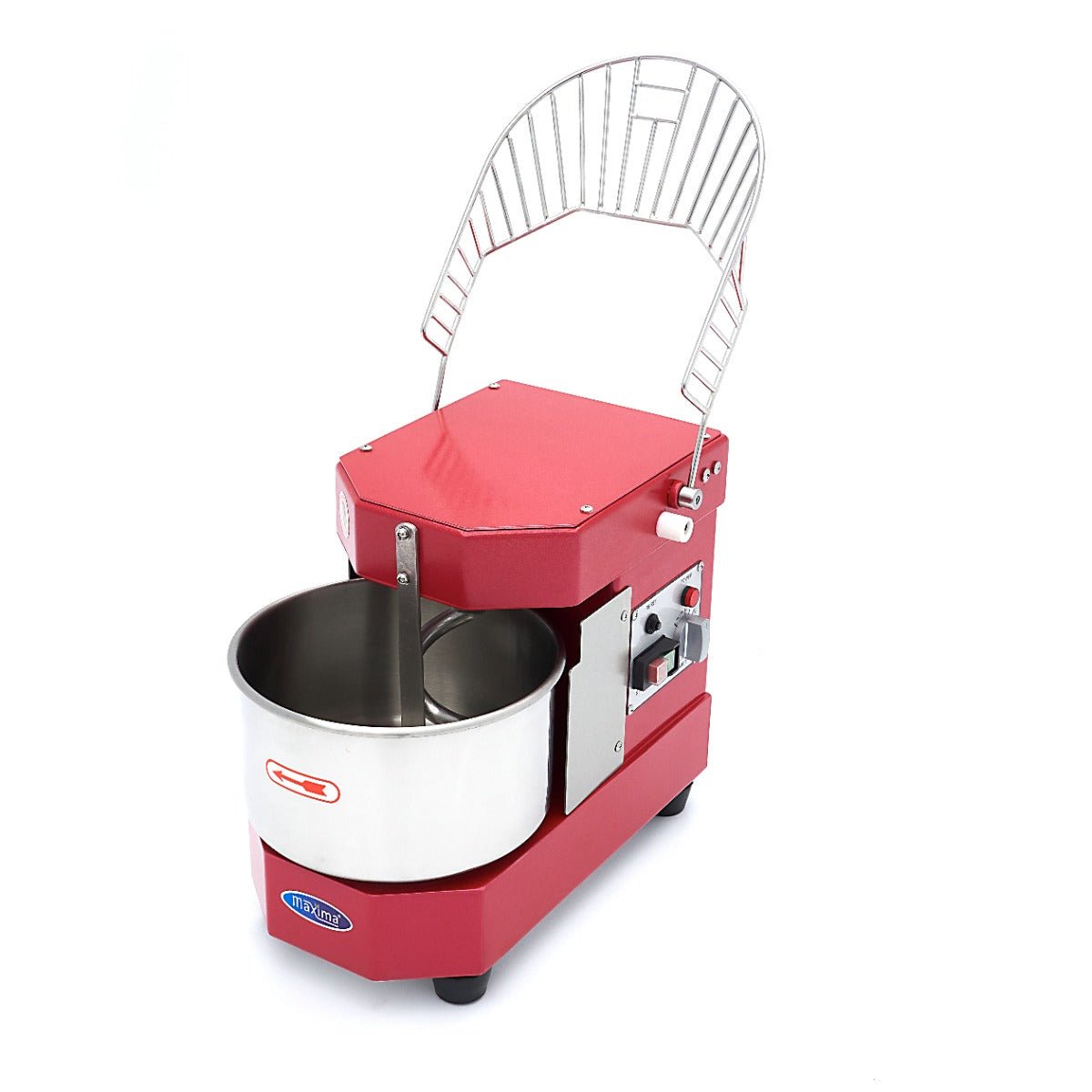 Maxima Dough Mixer 8L Raspberry Red - Up to 4,5kg Dough - with Timer - RVSVoordeel