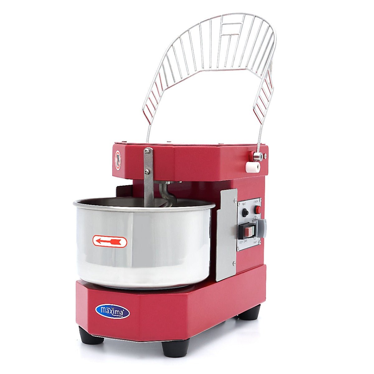 Maxima Dough Mixer 8L Raspberry Red - Up to 4,5kg Dough - with Timer - RVSVoordeel