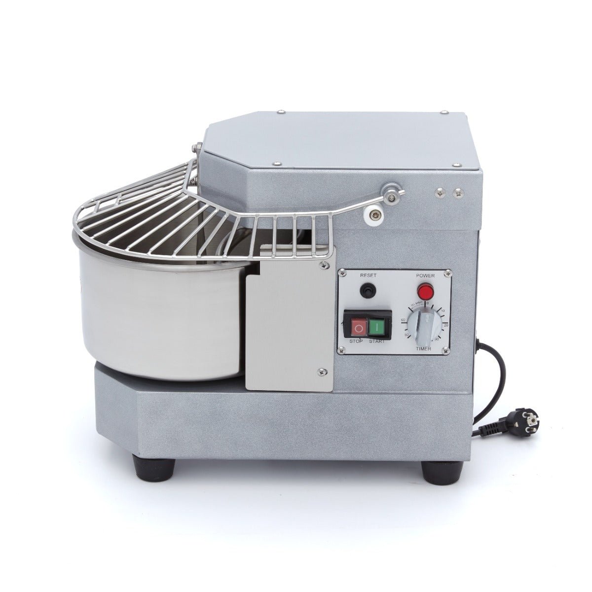 Maxima Dough Mixer 8L Silver - Up to 4,5kg Dough - with Timer - RVSVoordeel