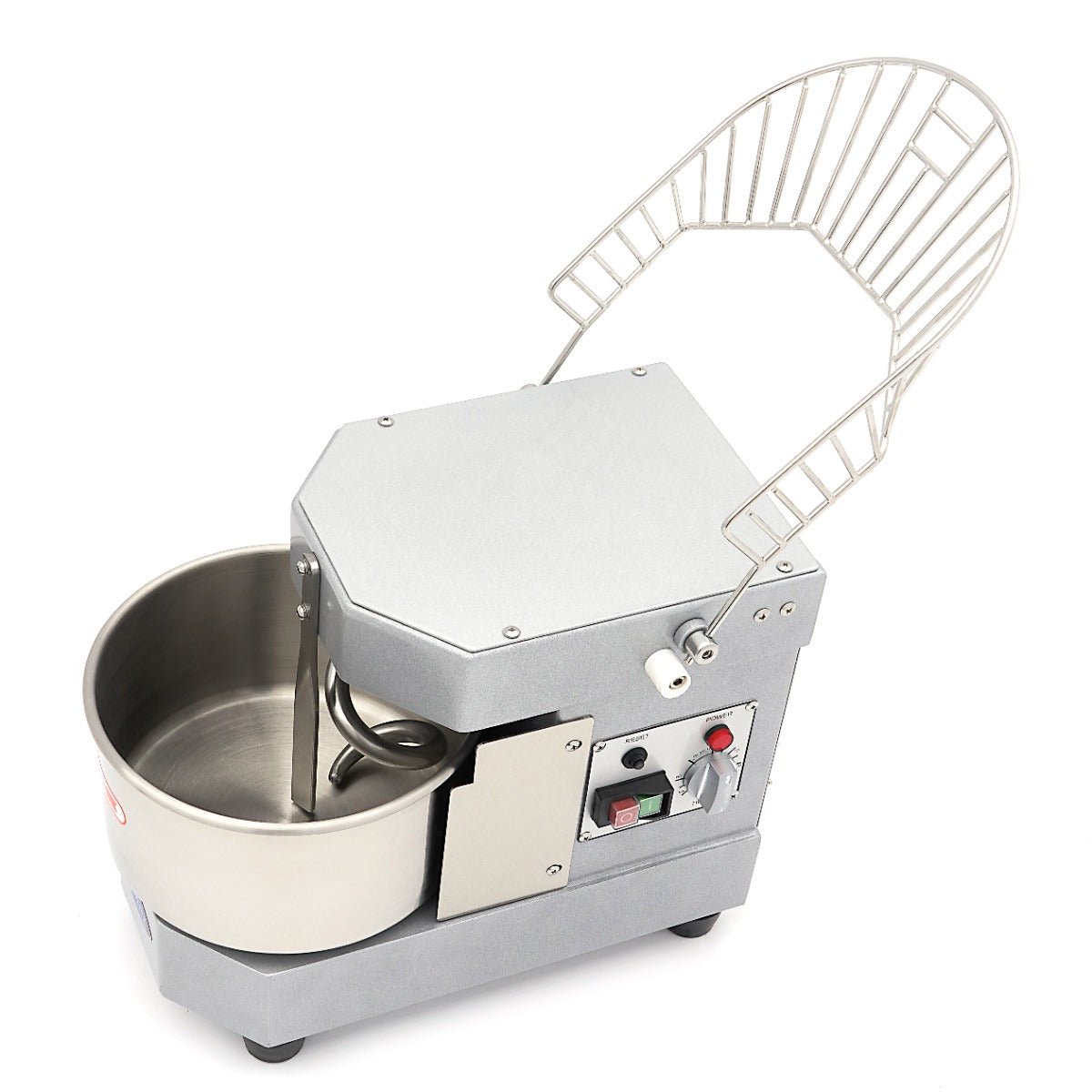 Maxima Dough Mixer 8L Silver - Up to 4,5kg Dough - with Timer - RVSVoordeel