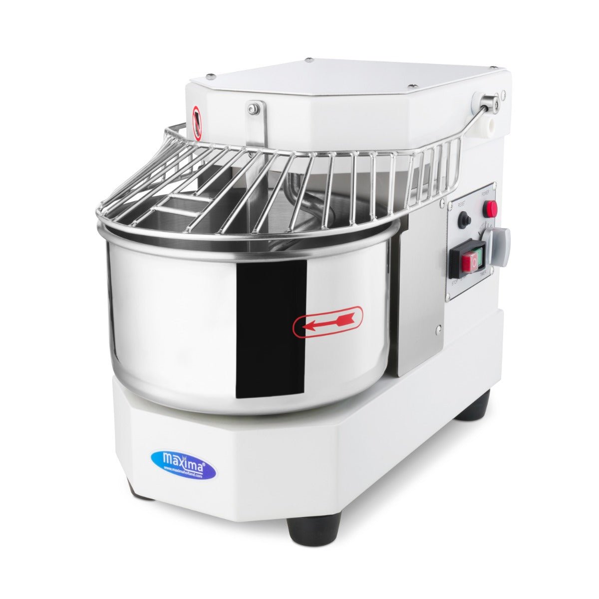 Maxima Dough Mixer 8L White - Up to 4,5kg Dough - with Timer - RVSVoordeel