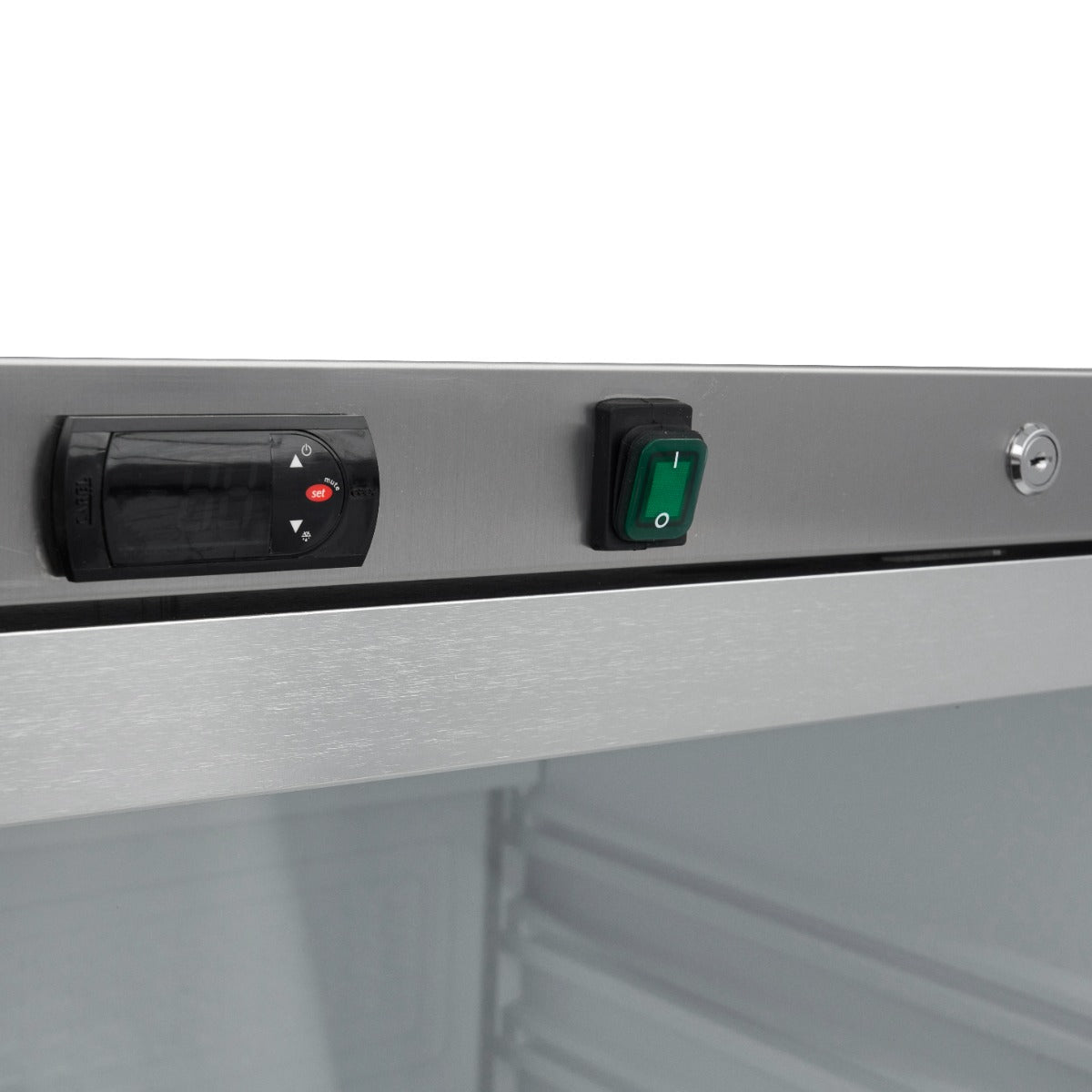 Maxima Fridge 600L with Glass Door - 4 Adjustable Shelves - Stainless Steel - RVSVoordeel