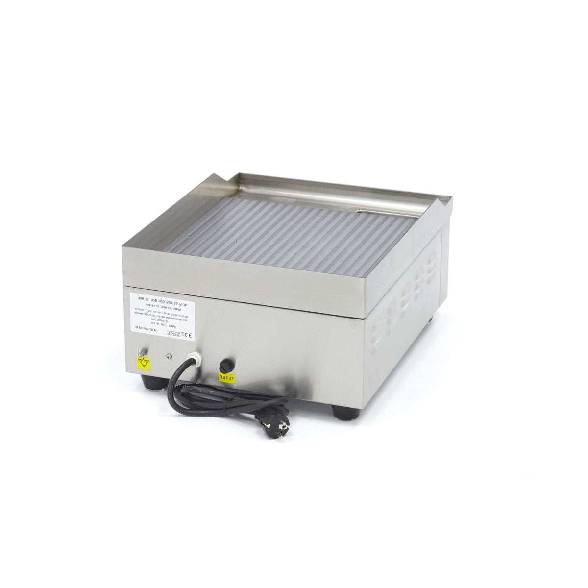 Maxima Griddle 36cm - Grooved surface - with Drip Tray - RVSVoordeel