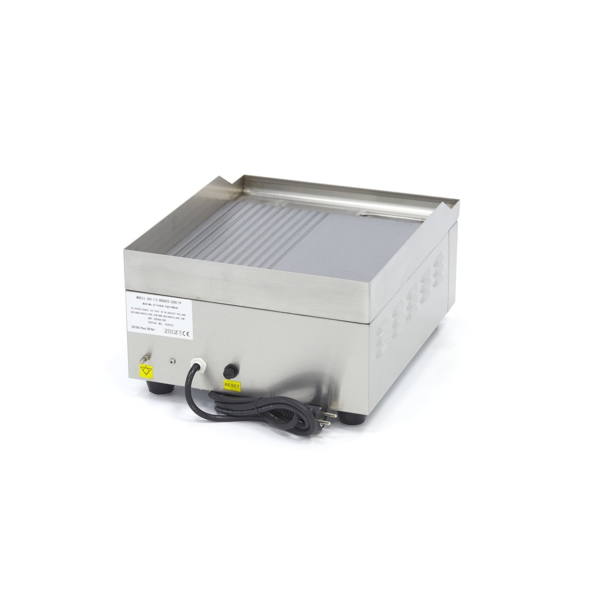 Maxima Griddle 36cm - Half Grooved surface - with Drip Tray - RVSVoordeel