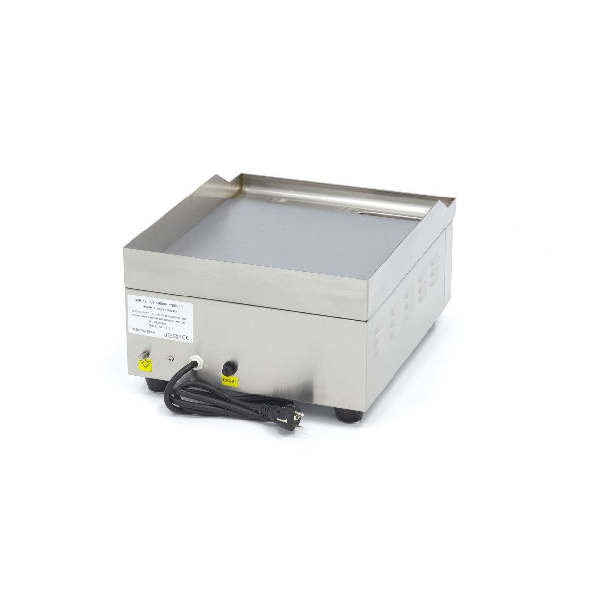 Maxima Griddle 36cm - Smooth surface - with Drip Tray - RVSVoordeel