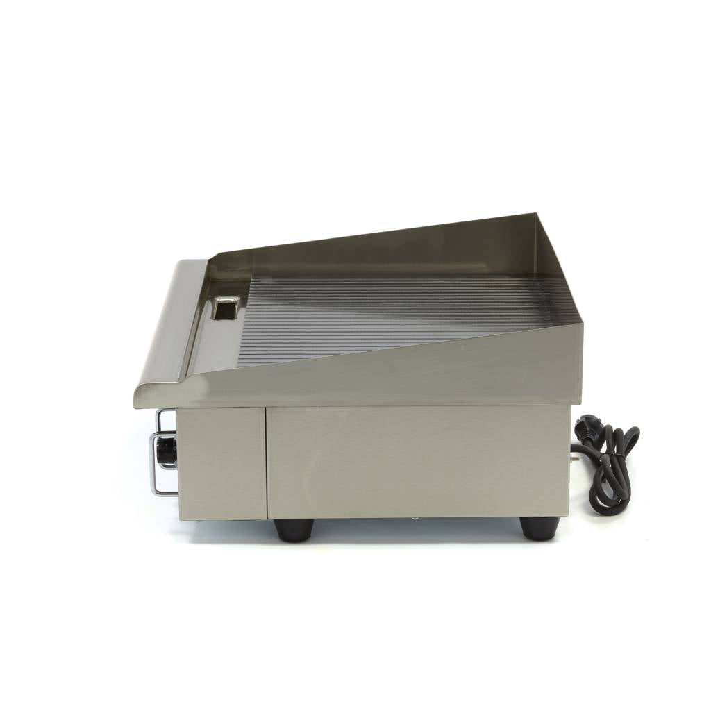 Maxima Griddle 55cm - Grooved surface - with Drip Tray - RVSVoordeel