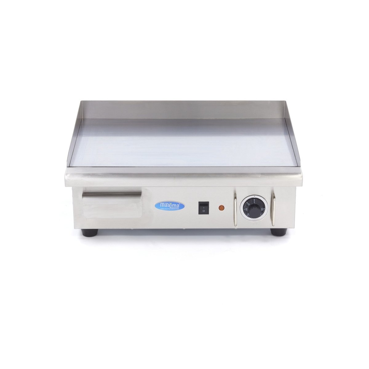 Maxima Griddle 55cm - Smooth Chrome surface - with Drip Tray - RVSVoordeel