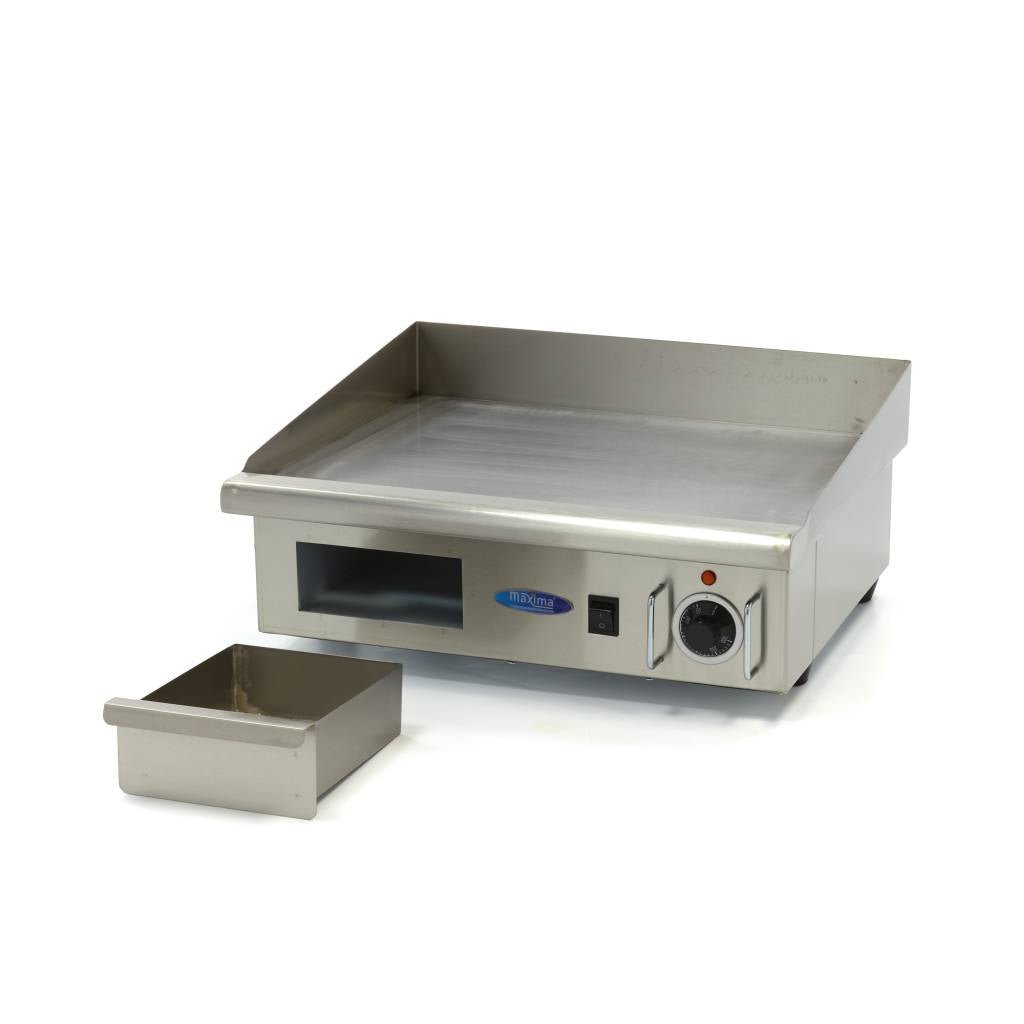 Maxima Griddle 55cm - Smooth surface - with Drip Tray - RVSVoordeel