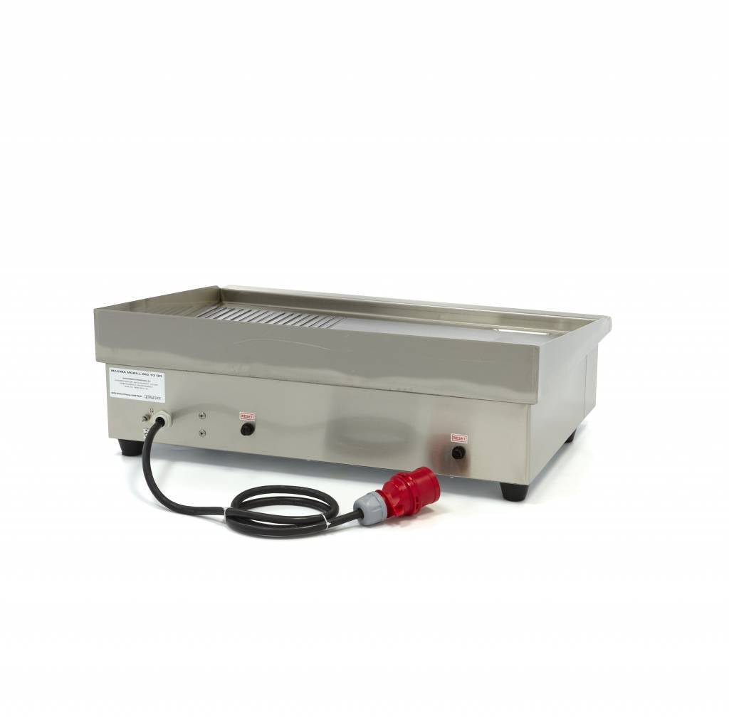 Maxima Griddle 73cm - Half Grooved surface - with Drip Tray - 400V - RVSVoordeel