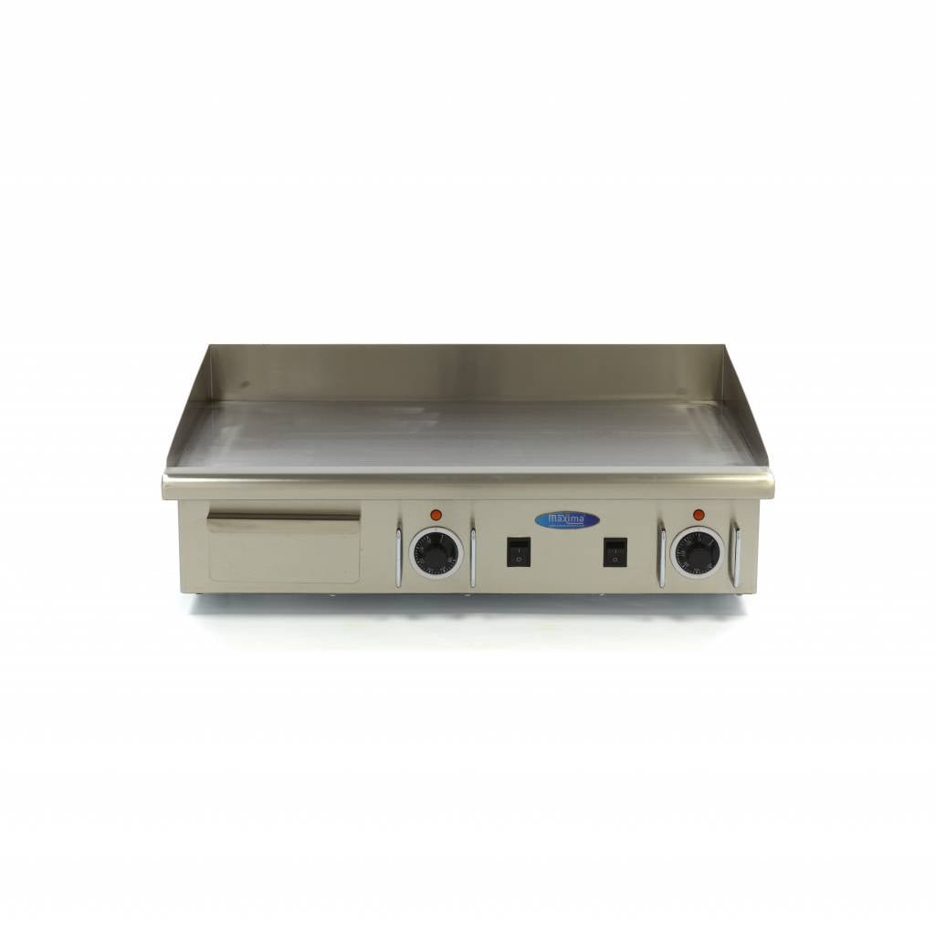Maxima Griddle 73cm - Smooth surface - with Drip Tray - 400V - RVSVoordeel