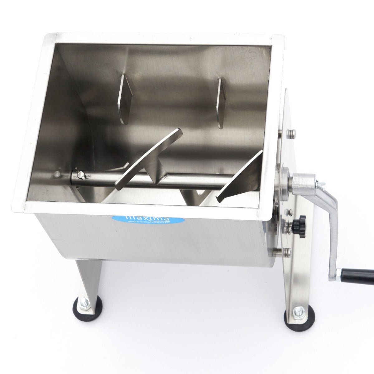 Maxima Meat Mixer 10L - 7,5kg Meat - Tilting Bowl - Single Axle - RVSVoordeel