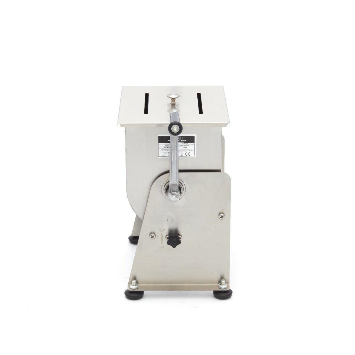 Maxima Meat Mixer 10L - 7,5kg Meat - Tilting Bowl - Single Axle - RVSVoordeel