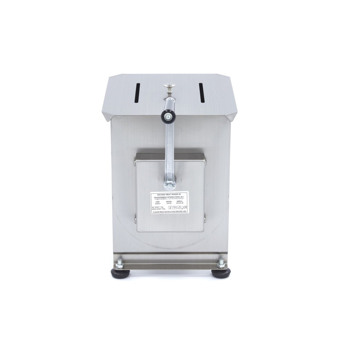 Maxima Meat Mixer 20L - 16kg Meat - Single Axle - RVSVoordeel