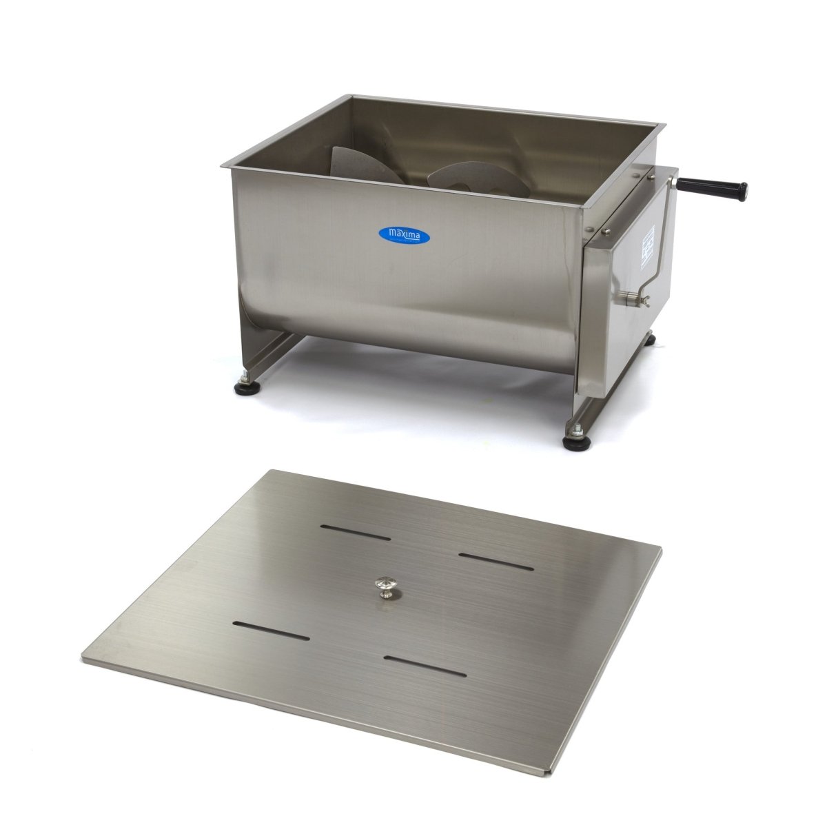 Maxima Meat Mixer 60L - 55kg Meat - Double Axle - RVSVoordeel