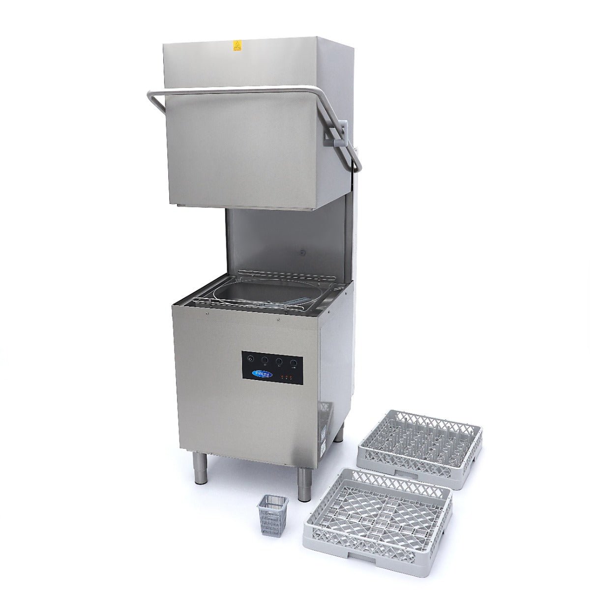Maxima Pass Through Dishwasher 50x50cm - With Drain, Rinse Aid and Soap Pumps - 400V - RVSVoordeel