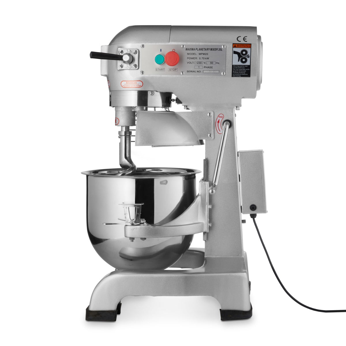 Maxima Planetary Mixer 20L - Up to 10kg Dough - 3 Speeds - RVSVoordeel