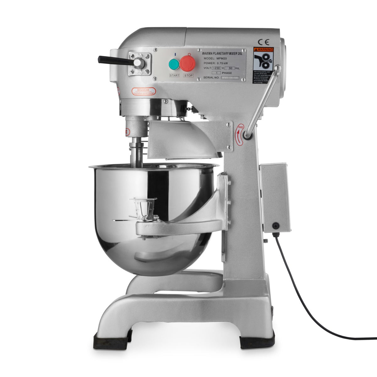Maxima Planetary Mixer 20L - Up to 10kg Dough - 3 Speeds - RVSVoordeel