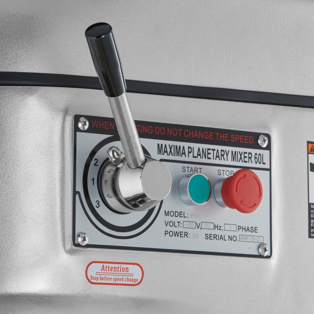 Maxima Planetary Mixer 60L - Up to 30kg Dough - 3 Speeds - RVSVoordeel