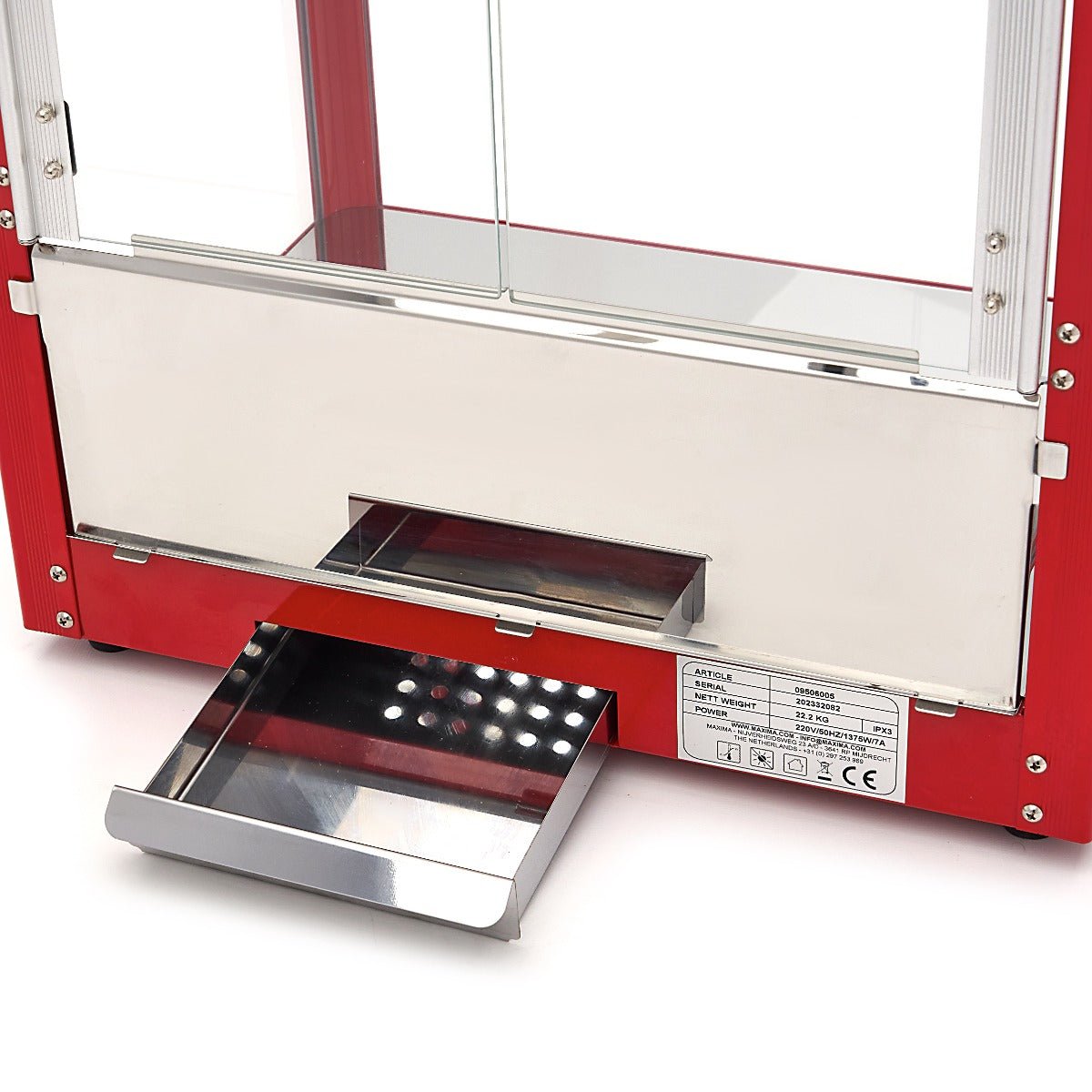Maxima Popcorn Machine + - 3kg Popcorn per hour - RVSVoordeel