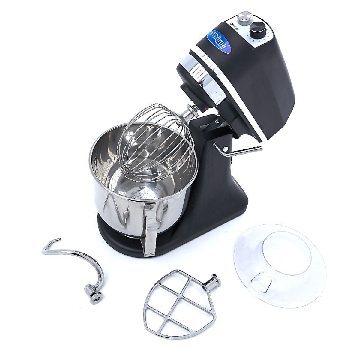 Maxima Stand Mixer 7L Black Matt - Up to 2kg Dough - 11 Speeds - RVSVoordeel