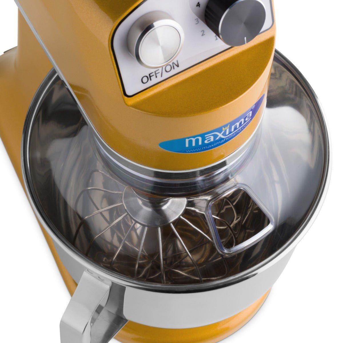 Maxima Stand Mixer 7L Gold - Up to 2kg Dough - 11 Speeds - RVSVoordeel