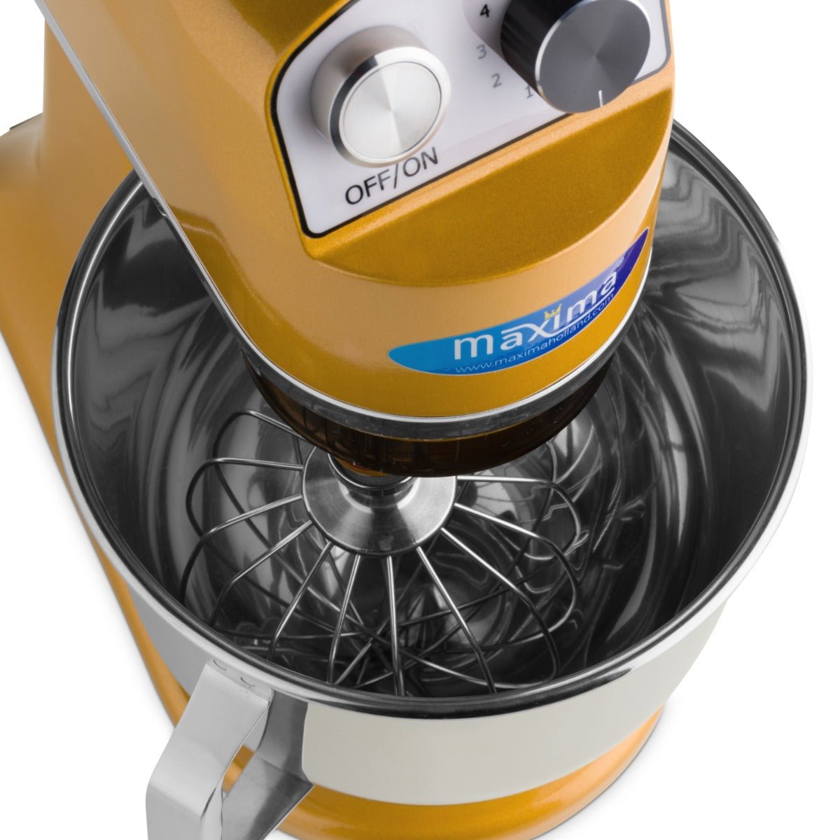 Maxima Stand Mixer 7L Gold - Up to 2kg Dough - 11 Speeds - RVSVoordeel