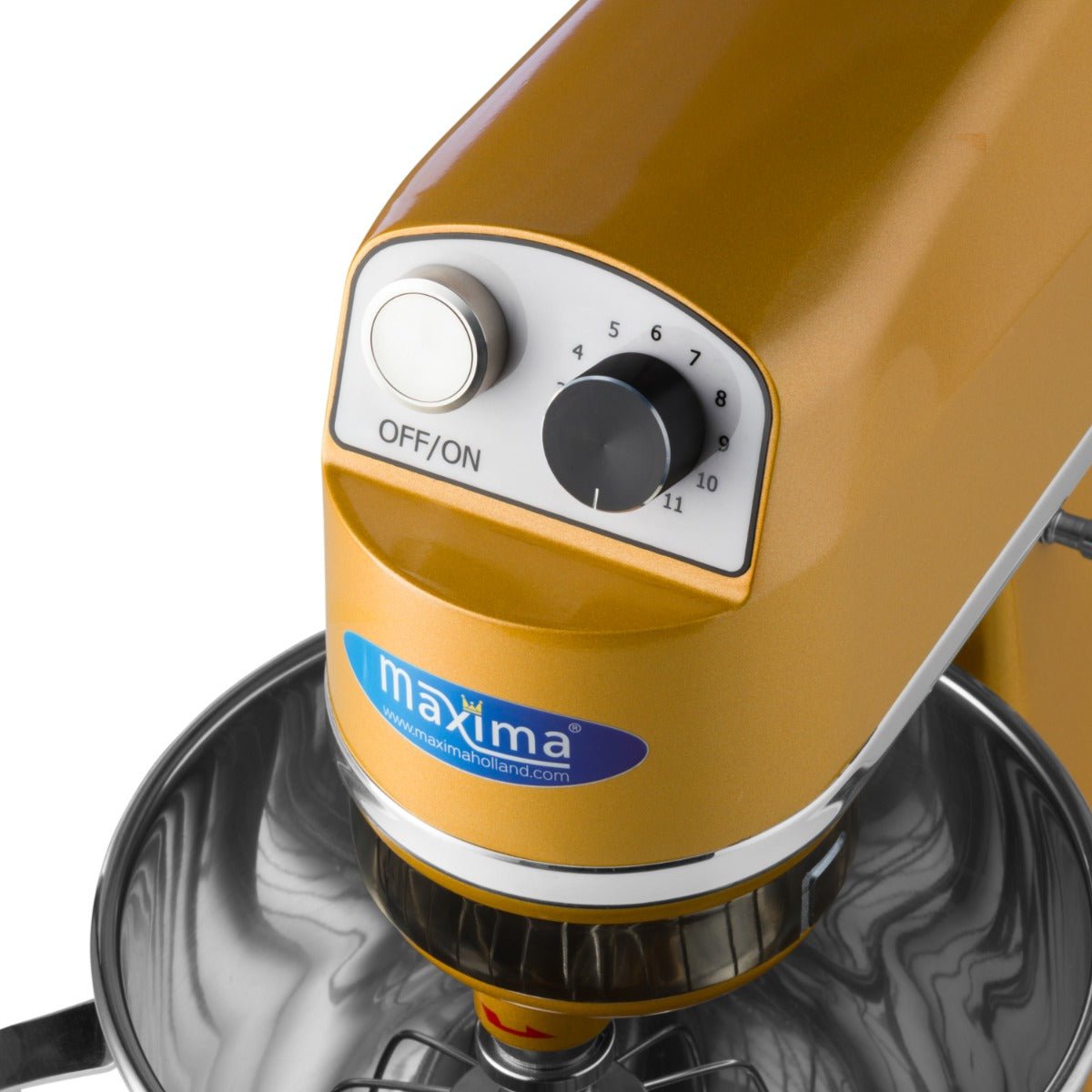Maxima Stand Mixer 7L Gold - Up to 2kg Dough - 11 Speeds - RVSVoordeel