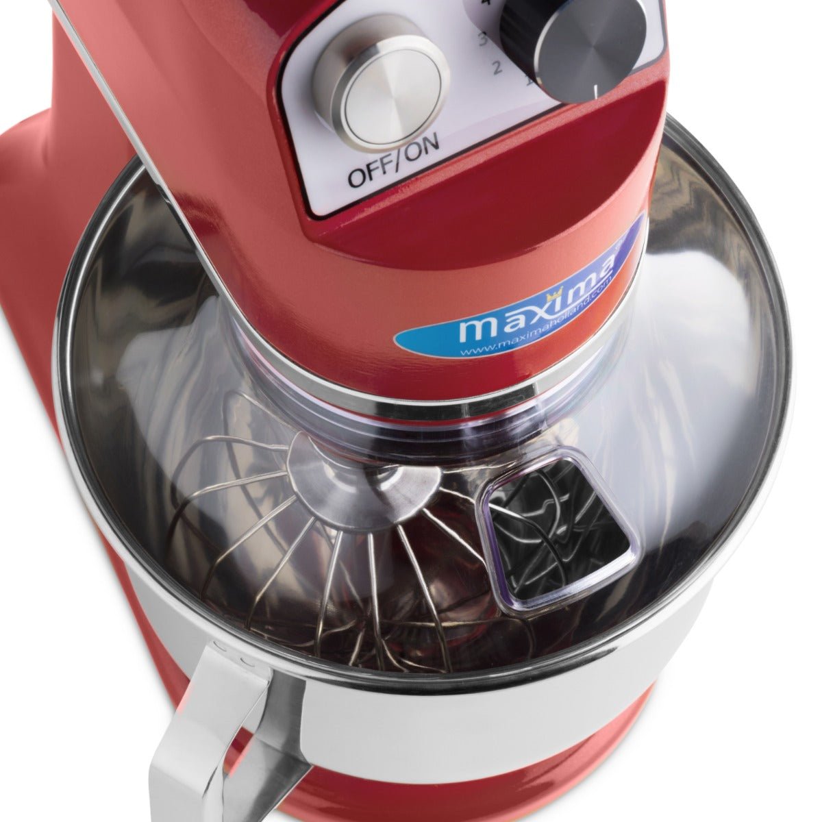 Maxima Stand Mixer 7L Raspberry Red - Up to 2kg Dough - 11 Speeds - RVSVoordeel